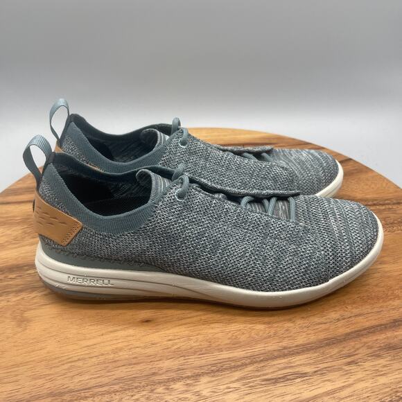 Merrell Gridway Shoes Womens Size 9 Blue Gray Vibram Outdoor Hiking Knit Walking - Picture 1 of 8